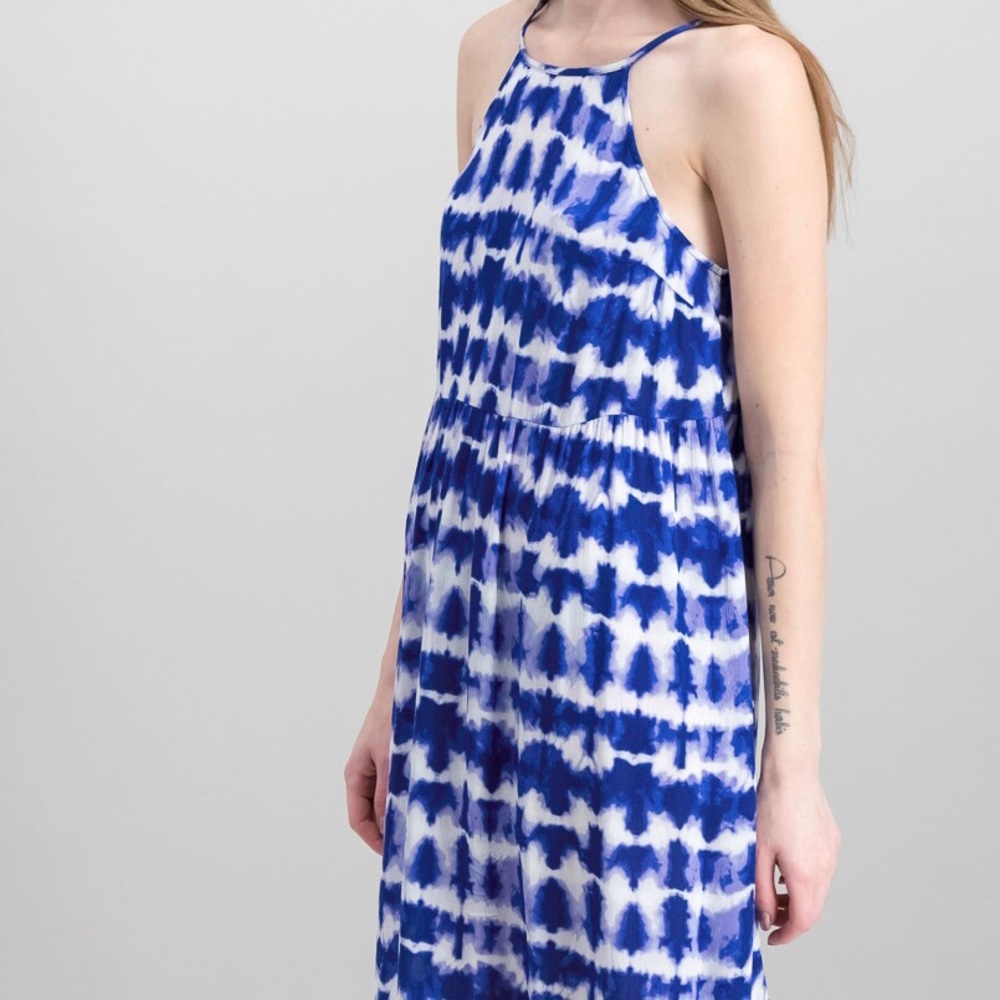 High Neck Tie Dye Sundress
